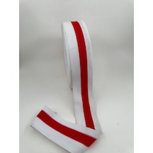 6 Cm Raşel Şerit-5 Metre Kırmızı/beyaz
