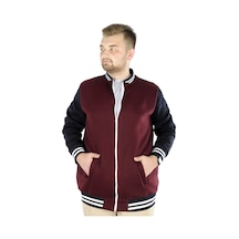 Mode Xl Büyük Beden Erkek Kolej Mont 22618 Mürdüm 001