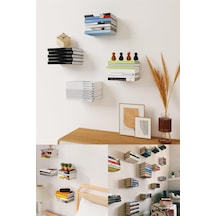 Sihirbaz Raf Duvar Rafı Metal Kitaplık Gizli Kitaplık Görünmez Dekoratif Duvar Kitaplığı 2 Adet Diğer