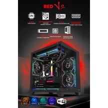 Gamers Arena RED V2 R5-7500F 16 GB 512 GB M2 SSD RX9070 Free Dos Masaüstü Oyuncu Bilgisayarı