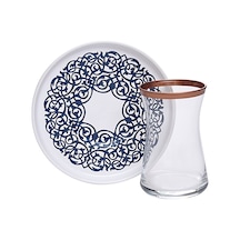 Decorium 6 Lı Çay Takımı Rose Gold Lacivert Rose Gold