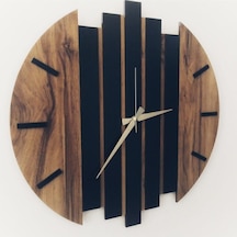 Bohem Modern Ahşap Duvar Saati 50cm 50 X 50 Kahverengi Ahşap