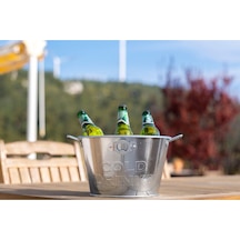 Geniş Metal Buz Kovası, Açacaklı Metal Buz Kovası 1027-cn Siyah