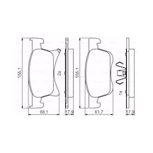 Opel Corsa E 1.6 Turbo 2014-2020 Bosch Ön Fren Balatası