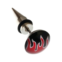 Tkpe00802 316 L Çelik Alev Figür Tapers Küpe K3 Diğer