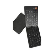 Katlanabilir Klavye Şarj Edilebilir Kablosuz Mini Klavye Çanta Boy Portatif Tasarım Pc Telefon