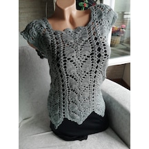 El Örgüsü Bayan Bluz Mint Yeşili