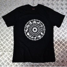 Stoned&Fame Siyah Astroloji Haritası - Zodıac Baskılı T-shirt SIYAH