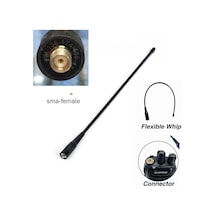 Dual Band Esnek Katlanabilir El Telsiz Anteni 23Cm Sma Dişi
