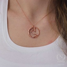 Nusret 925 Ayar Rose Gümüş Oğlak Burcu Kolye