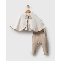 Melonika Tongs Baby Trikolu Çiçek Pançolu 3'lü Takım 8024 Ekru Çok Renkli
