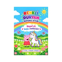 Renkli Dünyam A4 Çocuk Etkinlik A4 Boyama Ve Etkinlik Kitabı 12 Yaprak 24 Sayfa