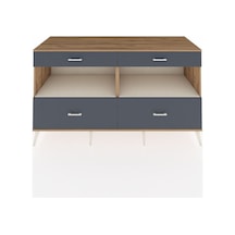 Kronos Konsol 2 Raflı 4 Çekmeceli 176x59x99 Çam-aytaşı/antrasit Çam-aytaşı/antrasit