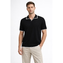 Cazador Erkek Polo Yaka Triko Tshirt 34125 Siyah
