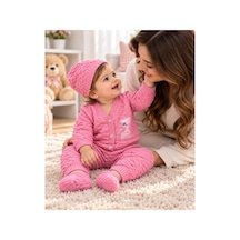 Messlife Örgü Desenli Kız Bebek Takımı Pembe - 929652237 Pembe