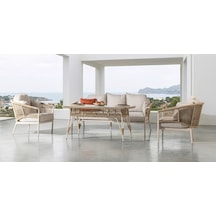 Aqua Bahçe Balkon Oturma Grubu Krem