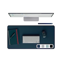 Desk Mat 40x80 Cm Koyu Mavi Beyaz - Çok Renkli