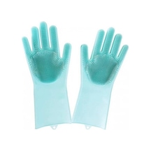 Sihirli Isıya Dayanıklı Silikon Çok Amaçlı Bulaşık Eldiven Fırçası Magic Gloves Renkli