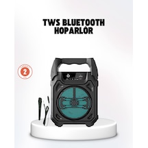 Taşınabilir 6.5 Bluetooth Hoparlör Usb Tf Kart Mikrofonlu Şarjlı Sistem
