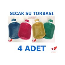 4 Adet Şampiyon Termofor Sıcak Su Torbası. Süper Kauçuk. Champion