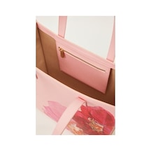 3.1 Phillip Lim Pembe Floral Desenli Küçük Çanta İle Göz Alıcı Stil 0233 Orangeblue Cat