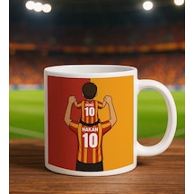 Bk Gift Kişiye Özel Baba&çocuk Sarı-kırmızı Forma Tasarımlı Beyaz Kupa Bardak, Arkadaşa Hediye, Sevgiliye Hediye, Taraftar Hediyesi Kobitmeyencom34722