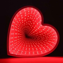 3D HEART TUNNEL LAMP RED LED LİGHT 3D IŞIKLI DEKOR KALP IŞIK USB+PİLLİ LED IŞIK DEKOR MASA LAMBASI YILBAŞI IŞIKLARI