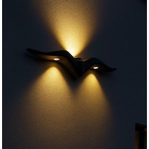 Elektrikle Çalışır, 10 Watt İç Ve Dış Mekan Amber Işık Kelvin Led Aplik, Modern Tasarım Armatür Amber