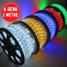 Sunlight 3 Çip Dış Mekan Şerit Led Işık Hortum 220V Fişli 6 Renk