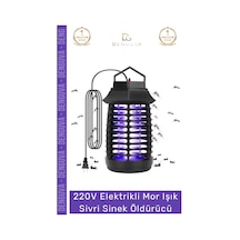 Sineköldürücü Elektrikli Cız Lamba Led Uv Etkili Güçlü Pratik Bahçe Mor Işık Kara Sivri Sinek Öldür