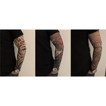 Giyilebilir Dövme 3 Çift 6 Adet Kol Çorap Dövmesi Sleeve Tattoo Set16