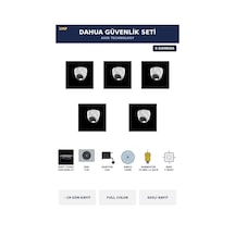 5 Kameralı 2mp Güvenlik Kamera Seti Gece Renkli Full Color Sesli Dome 1tb 19 Gün Kayıt