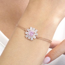 Mia Vento Effective Diamond Milano Rüyası Rose Renk Pink Taşlı Gümüş Bileklik