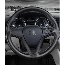 Hyundai I20 Uyumlu Dikmeli Direksiyon Kılıfı Noktalı Dikişli Siyah 38cm 10cm