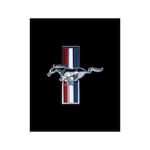 Zepplin Giyim Ford Mustang Logo Siyah Büyük Sırt Patch Yama