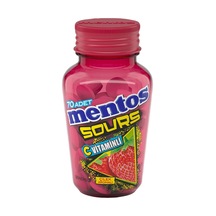 Mentos Sour Şeker 49 G Çilek Aromalı Şekersiz C Vitaminli Tablet Şekerleme 5'li Avantaj Paketi Tarı