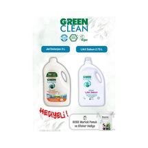 Green Clean 2.75 L Likit Sabun, Bulaşık Mak. Jel Deterjan 3l Ve Rosie Pamuk Hediye