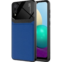 Samsung Uyumlu Galaxy A02 Kılıf Lens Deri Görünümlü Tpu Kapak