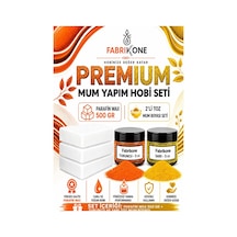 Premium Mum Yapım Hobi Seti - Parafin Wax 500 Gr - 2'li Toz Mum Boyası Seti - Turuncu, Sarı Bkfabpw5002tsr Karışık