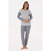 U.s. Polo Assn. Kadın Gri Melanj Pijama Takım 50318875-vr086 Gri Melanj