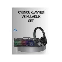 Işıklı Oyuncu Klavye Mouse Ve Bluetooth Kulaklık Seti Türkçe Q Usb Mh-hs6519-7372