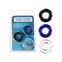 Erofoni Stay Hard Ring 3 Adet Süper Penis Halkası Seti