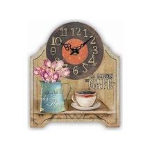 Saatler-MB CAFE TEMALI DUVAR SAATİ-24*19,5*3 CM