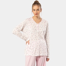 Türen Empirme Patlı Battal Uzun Kollu Pijama Takım 3366/pembe 001 Türen Empirme Patlı Battal Uzun Kollu Pijama Takım 3366/pembe 001