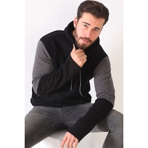 1042 Dewberry Erkek Sweatshırt-siyah