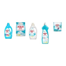 Aquabor Doğal Mineralli Sıvı Renkliler + 4 Kg Beyaz + Sıvı Beyaz + Elde Bulaşık + Tablet 5 Li Set