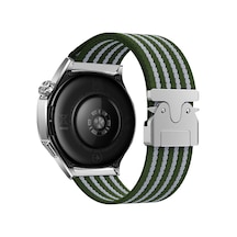 Huawei Gt2 46mm Omsy Krd-133 22mm Naylon Kumaş Hasır Örgülü Kordon - Yeşil