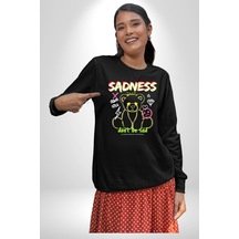 Üzüntü Üzülme Unisex Siyah Sweatshirt Siyah