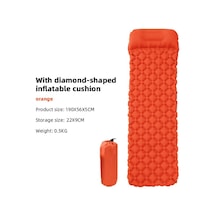 Şişme Açık Uyku Mat Yastık Yüzme Kamp Mat Yastık Hava Yataklı Uyku Kanepe - Turuncu