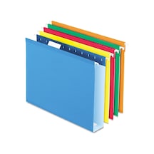 Ekstra Kapasiteli Askılı Dosya Klasörleri, Mektup Boyutu, Güçlendirilmiş, 5,5 Cm Genişletme, Çeşitli Renkler, Kutu Başına 25 4152x2 Asst